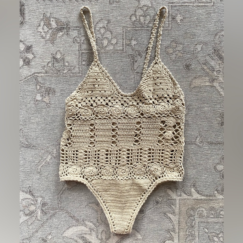 She Made Me Crochet One-Piece Bathing Suit